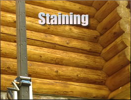  Balsam, North Carolina Log Home Staining